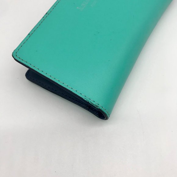 Kate Spade Teal Leather Charlotte Terrace Stacy Slim Wallet - Picture 6 of 10